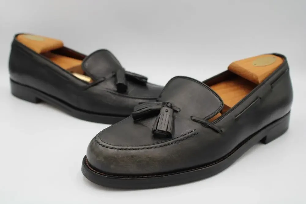 Size 9.5 - Vintage Coach Tassel Loafers J 405 Genuine Leather Dress Shoes Italy
